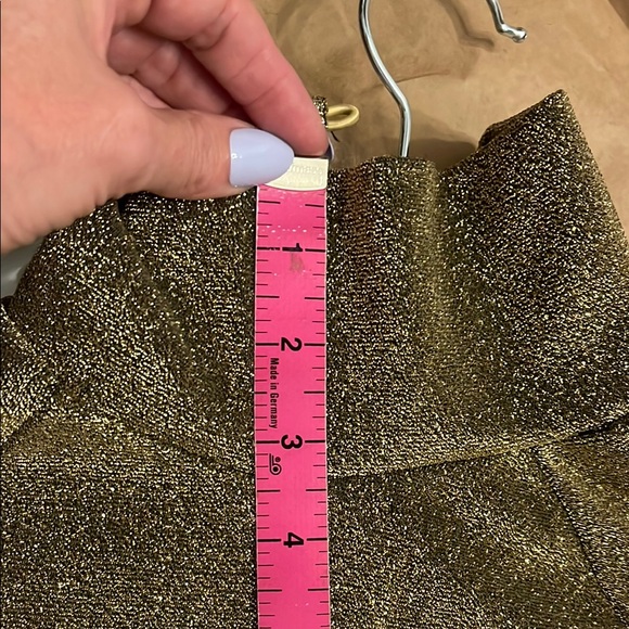 Gold Bodysuit Glitter Long Sleeve Sz M - Picture 4 of 5